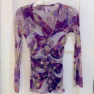 Sweet Pea Nordstrom V-neck long sleeve w/ruffle